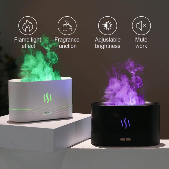 ضوء RGB تغيير اللون USB مرطب اللهب LED النفط الأساسي النار اللهب الرائحة الذكية الموزع لغرفة النوم المكتب المنزلي 1