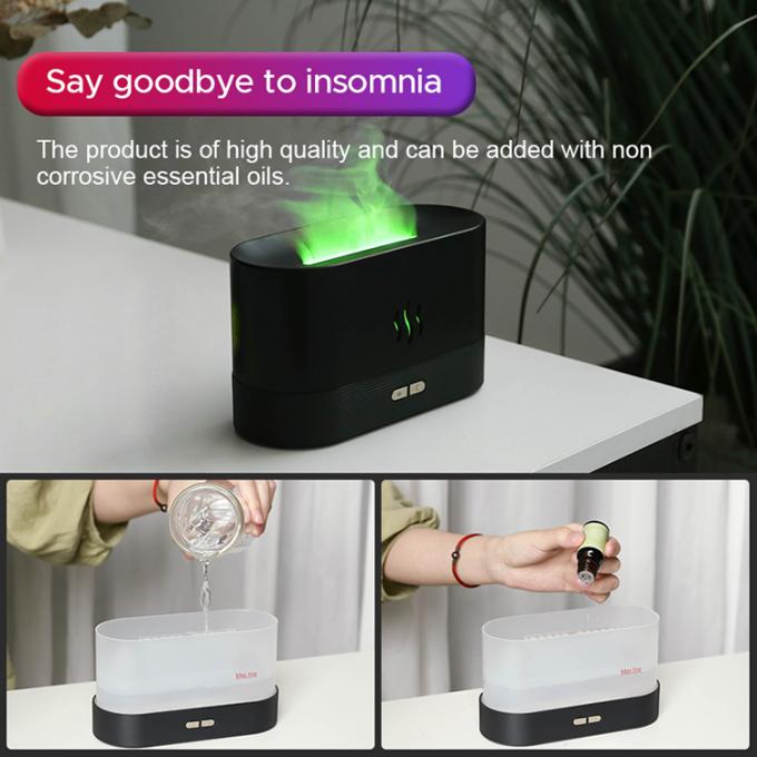 ضوء RGB تغيير اللون USB مرطب اللهب LED النفط الأساسي النار اللهب الرائحة الذكية الموزع لغرفة النوم المكتب المنزلي 7