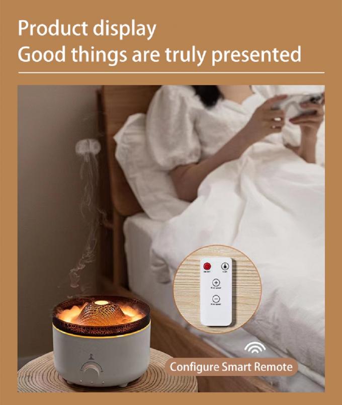 HOMEFISH 36db-45db مزيّف الزيوت الأساسية مزيّف الهواء الناري 560ml 3
