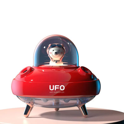 سعر جيد 400ML تصميم لطيف UFO مرطب الرذاذ مزدوج الرطوبة الهادئة مرطبة USB قابلة لإعادة الشحن مع ضوء ليلي ملون الانترنت