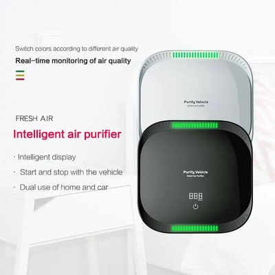 شراء شاشة PM2.5 ميني نظيفة هواء ذكية محمولة ذكية لمسة ذكية سيارة نظيفة هواء HEPA مع جهاز استشعار جودة الهواء online manufacture