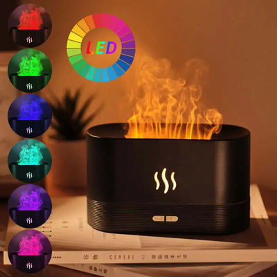 سعر جيد 180ML ملونة قابلة للتغيير USB تأثير اللهب مرطب النفط الأساسي محاكاة الحريق الذكية الصامتة الرائحة المنتشرة مع ضوء RGB الانترنت