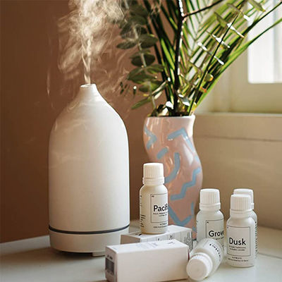 سعر جيد Homefish Aromaterapia Diffusor Geur 5 Colors Diffuser 100ml السيراميكي الهواء Diffuser الزيت الأساسي الانترنت