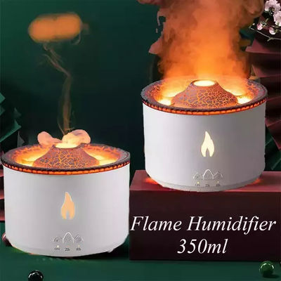 سعر جيد 1 عينة Ok Volcano Flame Humidifier Led Color Flame Effect الاصطناعي Diffuser للزيت الروائح للفندق المنزل Dropshipping الانترنت